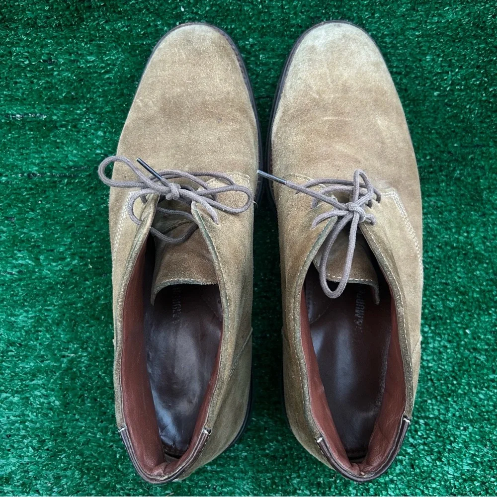 Johnston & Murphy Copeland Chukka Boots 25-1872 Camel Suede Mens 11.5 Crepe Sole